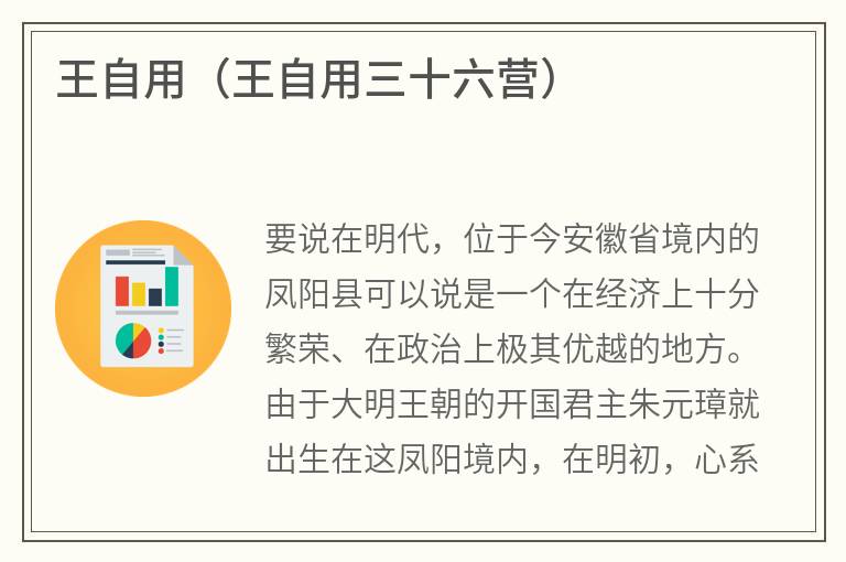 王自用（王自用三十六营）