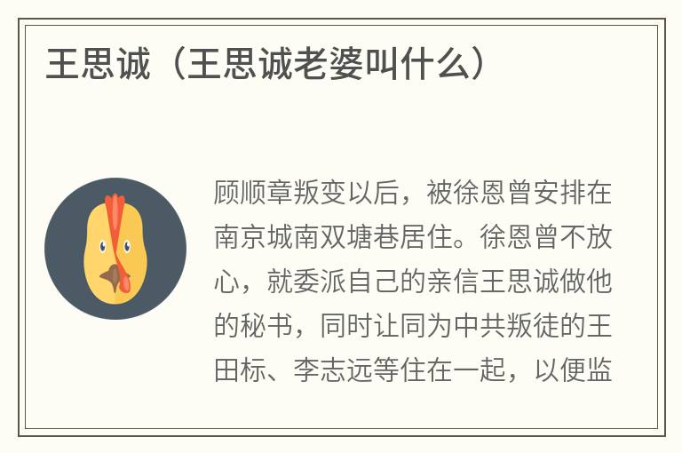 王思诚（王思诚老婆叫什么）