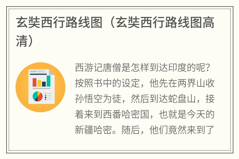 玄奘西行路线图（玄奘西行路线图高清）