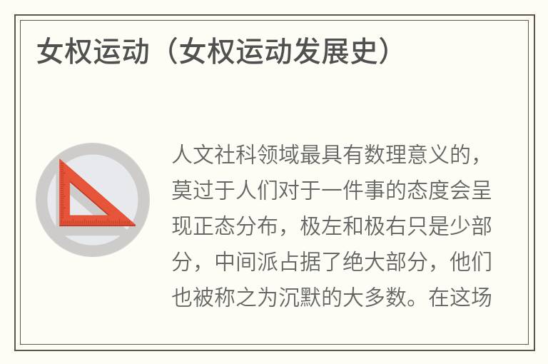 女权运动（女权运动发展史）