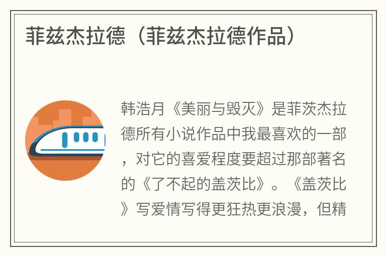 菲兹杰拉德（菲兹杰拉德作品）