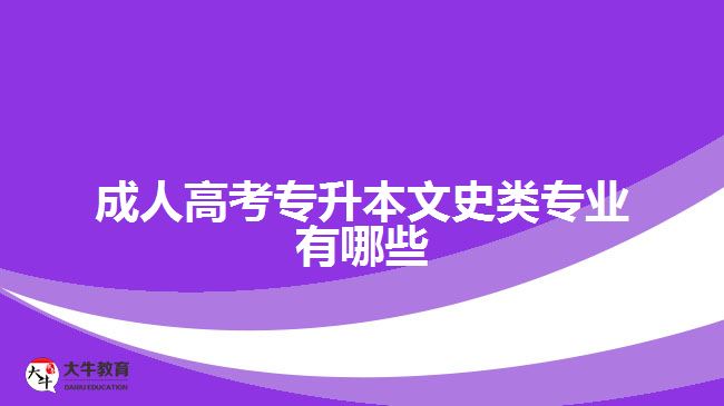 成人高考专升本文史类专业有哪些