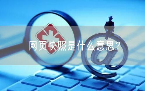 网页快照是什么意思？