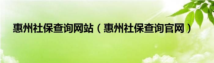 惠州保险局基金社会管理科_惠州市保险基金管理局官网_惠州社会保险基金管理局