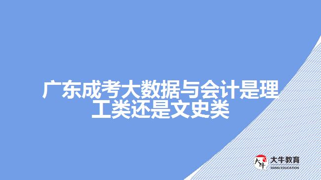 大数据与会计是理工类还是文史类