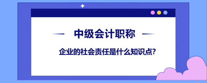 企业的社会责任是什么知识点？