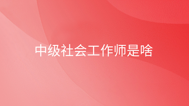 中级社会工作师证有什么用_社会工作中级_中级社会工作师的报考条件