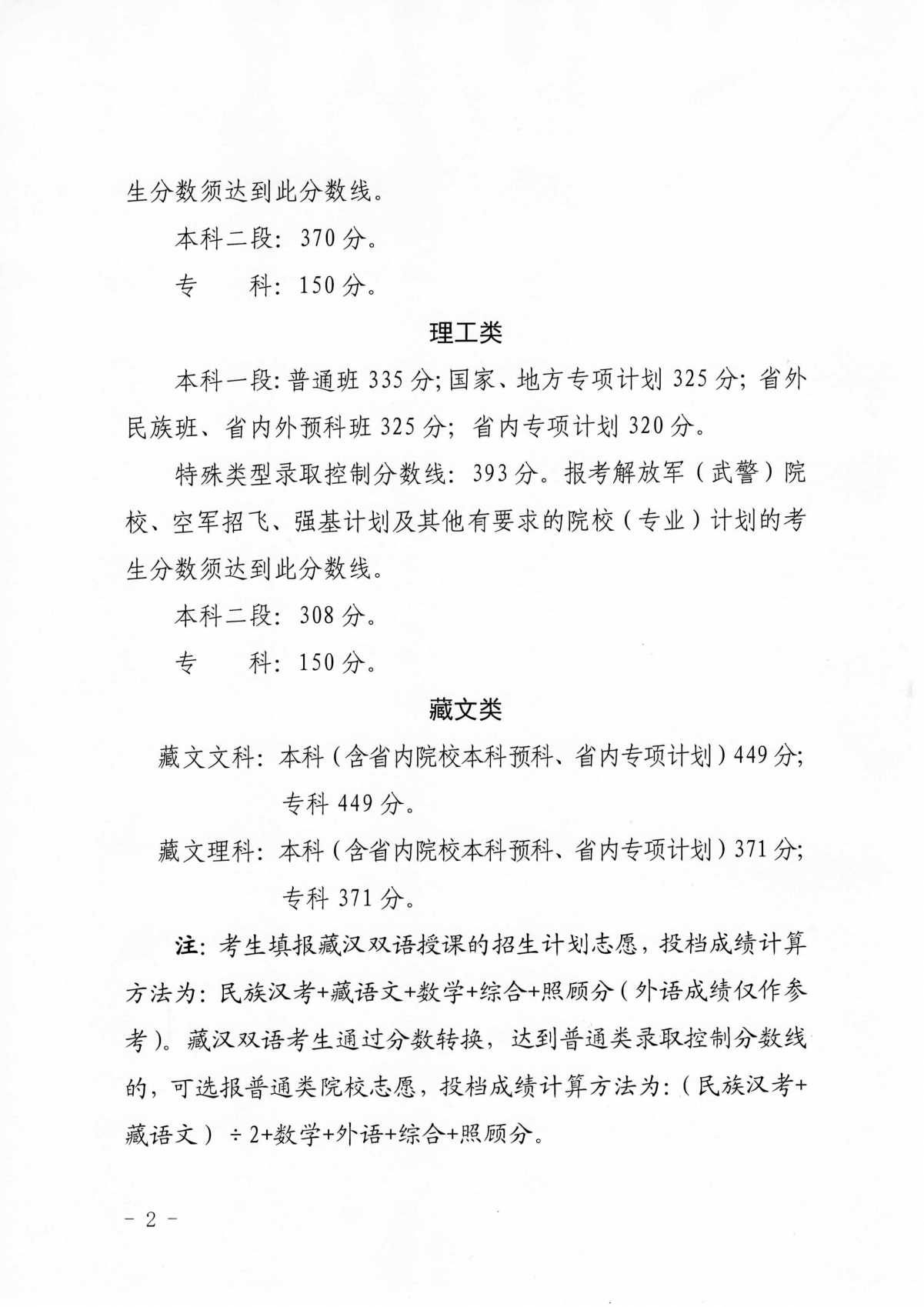 2022青海高考分数线