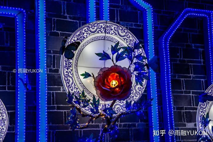 韩城文史公园灯光秀_韩城国际灯光艺术节_文化公园灯光秀2021
