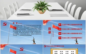 原创学习贯彻社会主义核心价值观党建党课PPT--含讲稿