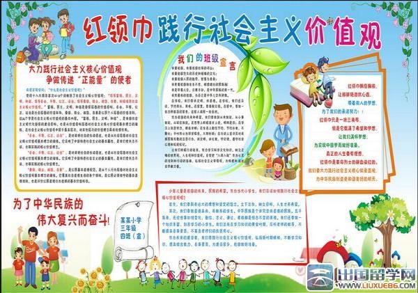 社会主义价值核心观手抄报_社会主义价值观手抄报_六年级数学手抄报分数