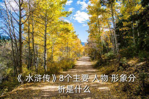 《 水浒传》8个主要 人物 形象分析是什么