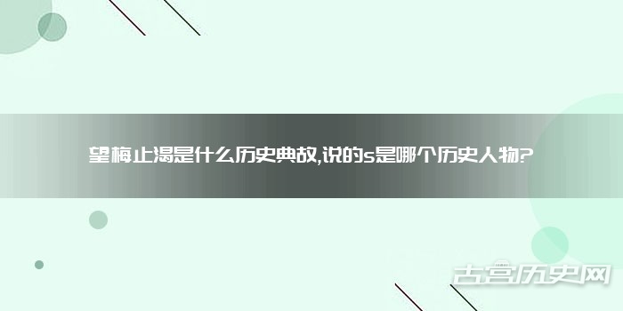 望梅止渴是什么历史典故,说的s是哪个历史人物?