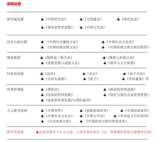 中国社会科学院传统文化与国学研究方向高级研修班招生简章（北京）