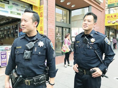 旧金山华埠徒步巡警人数破纪录 监督治安打击犯罪