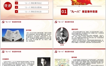 2021九一八事变90周年纪念日PPT红色铭记历史勿忘国耻真爱和平爱国主义教育党课课件