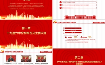 十九届六中全会有多重要PPT红色大气学习贯彻六中全会精神知识要点党课课件