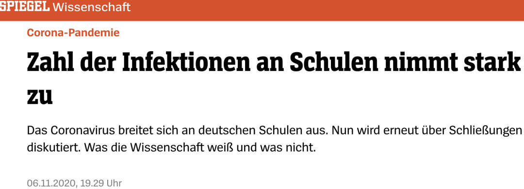 【德国】学校感染数字飙升， 或将上课强制戴口罩；德国新冠疫苗上市在即，成为“全村的希望”